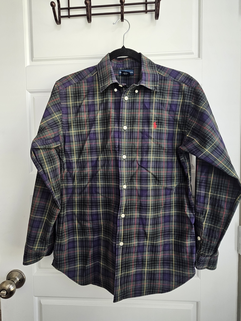 Polo by Ralph Lauren Men's Green Plaid Button-Down Shirt - Picture 2 of 7